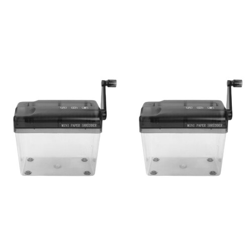 2X  Distruggidocumenti Portatile Distruggidocumenti A6 Distruggidocumenti Manuale Documenti Strumento per Tagliare la Carta Desktop per L'Ufficio