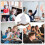 20Pçs 9.6X8Polegadas Dry Erase Answers Paddle, Handhold Wooden Board Branco Double Side Dry Erase Answer Board 6