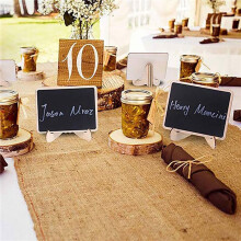 Enseignes D'Étiquette de Tableau Noir, Paquet de 40 Chevalets Encadrés, Tableau Noir en Bois pour Panneaux de Buffet, Cartes de Lieu de Mariage