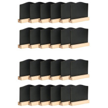 Paquete de 24 Carteles de Pizarra, Pizarras de Tiza para Notas de Cocina con Soportes, Pizarra PequeñA de 10X7,2 Cm, Tablero de Mesa para