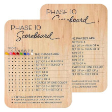 Phase 10 Score Board Phase Ten Scorecard and Round Tracker Phase 10 Cards Game Score Sheets Classic Board Card Games