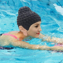 4X Swimming Caps TathaGata Buddha Shape Durable Nonslip Flexible Latex Swim Caps for Surfing Kids Girls Boys Women Men