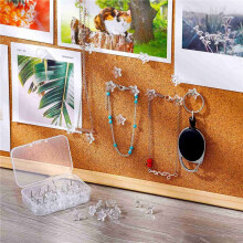 400 Pieces Star Shaped Push Pins Plastic Clear Thumb Tacks with Plastic Box for Cork Board Steel Point Decorative