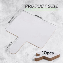 20Pcs 9.6X8Inch Dry Erase Answers Paddle, Handhold Wooden White Board Double Sided Dry Erase Answer Board
