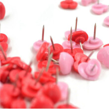 Heart Shape 150Pcs Plastic Quality Cork Board Safety Colored Push Pins Thumbtack Office School Accessories Supplies