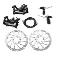 Mechanical Disc Brake Set, Bicycle Brake Levers, Front & Rear Calipers with Cable, Mountain Bike Accessories