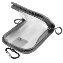 Enveloppe de Leurre de Pêche Transparente pour Canne à Pêche, Hameçon en Tissu Gris