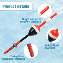 10-Delars Set med Fiskebobbers, Fiskeflöten, Crappiebobbers, Fjäderslipbobbers, Fiskeflötestillbehör för Fiske