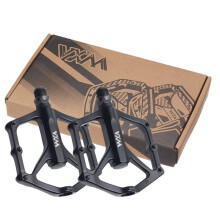 VXM 2 Pezzi Pedali per Bicicletta Ultraleggeri BMX MTB Pedali per Bici da Strada In Lega di Alluminio Antiscivolo Parti per Ciclismo Nero