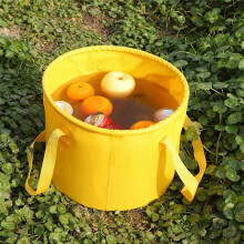 Outdoor Portable Folding Bucket Portable Fishing Water Storage Container Camping Travel Portable Picnic Bucket Gray B