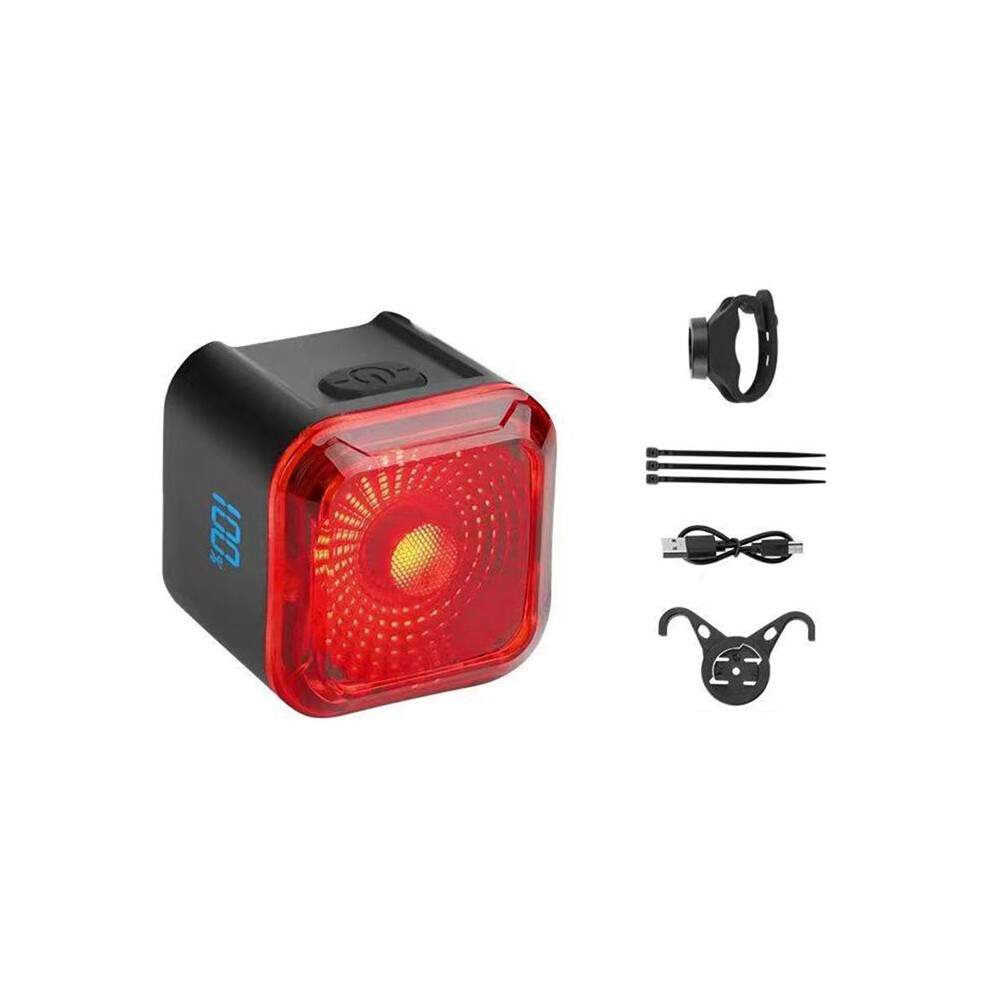 Bike Tail With Led Display Screen, Type-C Rechargeable Waterproof Bicycle Tail Rear Bike Light 6031563887023