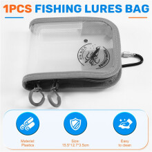 Fishing Lure Wrap Clear Lure Covers for Rod Fabric Hook Grey