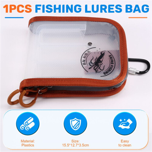 Fishing Lure Wrap Clear Lure Covers for Rod Fabric Hook Dark Red