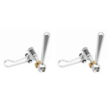2X Titanium Axle Bike Seatpost Clamp for Folding Bike Bicycle Post Quick Release Clamp for 3SIXTY Silver
