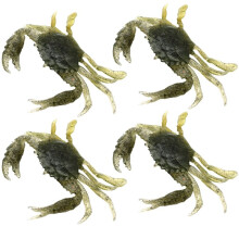 4pcs 13cm Artificial Fishing Crab Lure Bait 3D Simulation Sea Soft Fishing Bait Green