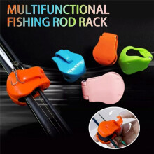 8pcs Fishing Rod Clip Portable Auto Fixed Fish Rod Poles Holder Strap Fits for Shore/Telescopic Rods & Fixed