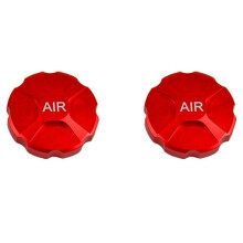 2X MTB Bicycle Fork Cover Cap Aluminum Alloy Air Fork Nozzle Cover Shock Absorption Front Fork Gas Caps Cover,Red