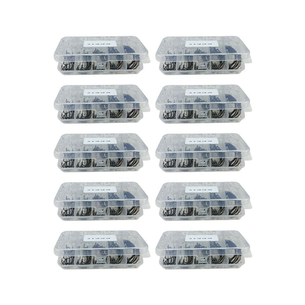 510Pcs Fishing Hooks High Carbon Steel Worm Senko Bait Jig Fish Hooks With Plastic Box 6034060433823