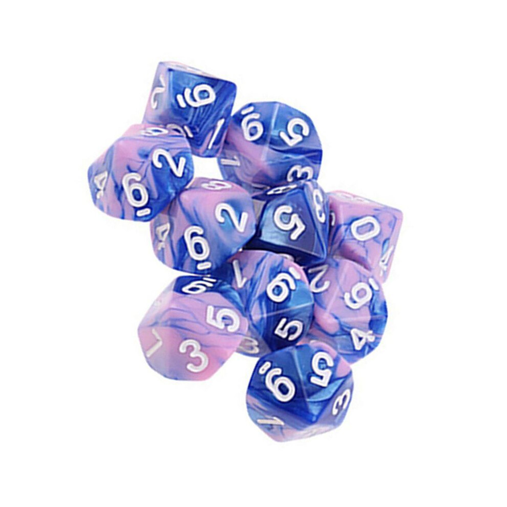 30Pcs/Set 10 Sided D10 Polyhedral Dices Numbers Dials Desktop Table Board Game Pxpf,Style 2 6032607015525
