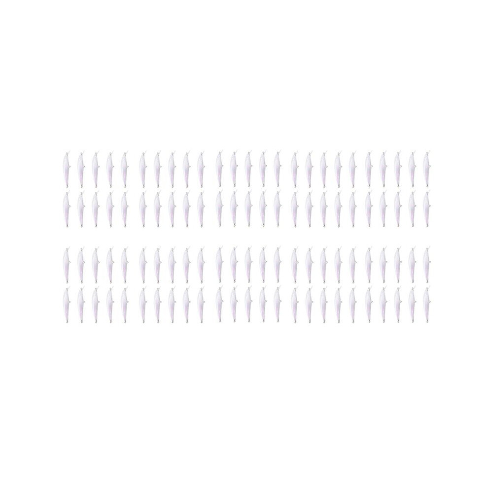 100Pcs Transparent Baits Blank Hard Baits 3D Unpainted Fishing Lure Bodies Minnow Wobblers 4711602600883