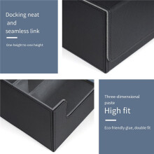 2X Kaartopbergdoos voor Ruilkaarten, 1800+ PU-Kaartdekhoes, Kaartendoos met Magnetische Sluiting voor Magnetische Spelkaarten, Zwart