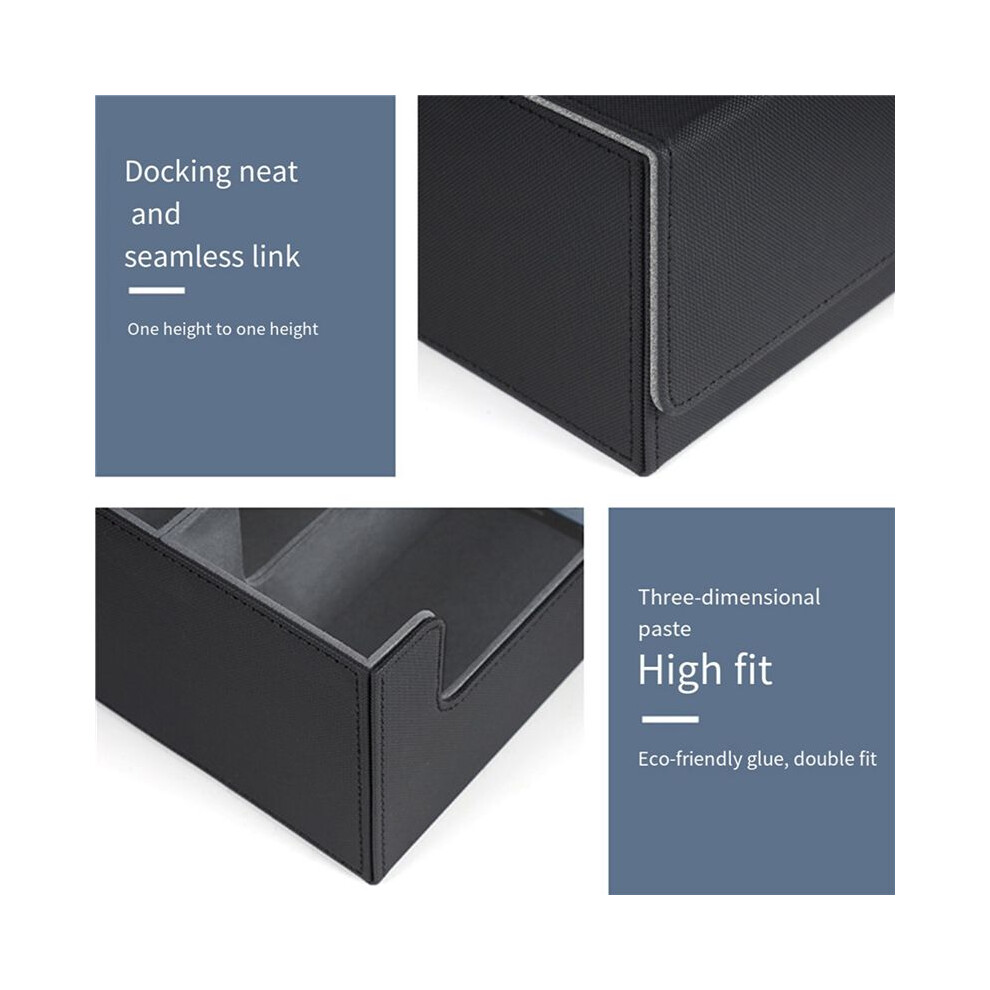 2X Card Storage Box For Trading Cards, 1800+ Pu Card Deck Case,Magnetic Closure Card Box For Magnetic Game Cards Black 6033793822102