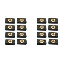 16Pcs Kayak Side Mount Slide Track Rail Sliders Fishing Rod Pole Holder Mounting Base Sliding Nut
