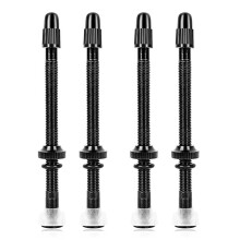 4pcs Bicycle Tubeless Presta Valves Stems Aluminum Alloy 80mm with Valve Core Removal Tool