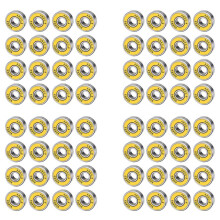 64Pcs 608RS Bearing ABEC9 Skateboard Bearings Chrome Steel for Ongboards Inline Skates 8X22X7mm Yellow