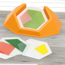3X Preschool Color Code Games Logic Jigsaws for Kids Figure Cognition Spatial Thinking Educational Toy (A)