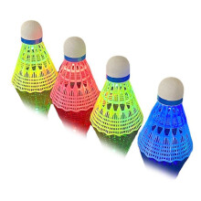 4Pcs Luminous Badminton Balls LED Foamed Plastic Sport Badminton Light- Shuttlecocks Badminton Set Multicolor