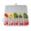 5 Boxed Composite Sequins Rotating Sequins Metal Hand-Cranked Copper Column Three Hook Lueya Bait Set 6.5g-7cm 1