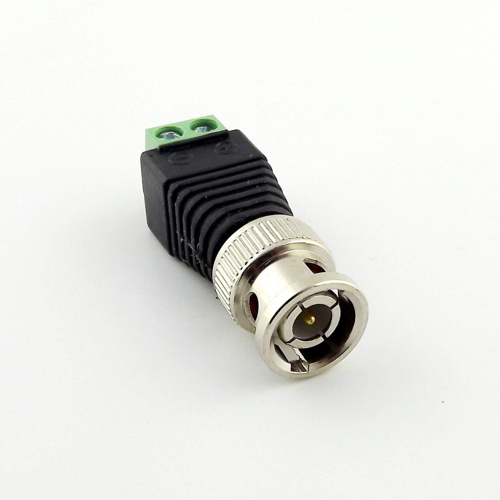 Cctv Video Balun With Bnc Male Screw Terminal For Cat5, Easy Connection, No Power Required 9455672309745