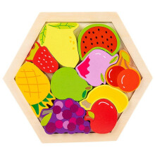 Babyspielzeug Holzpuzzle Kinder Intelligenz Puzzle Entwicklung Frühpädagogik für Puzzle Obst Stil