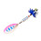 Composite Sequins Rotating Sequins Metal Hand-Cranked Copper Column Three Hook Lueya Bait  Dot 1