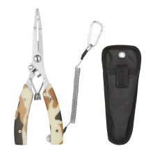 Angelzange Angelgreifer Entferner Spaltringzange Edelstahlzange Camouflage Grau