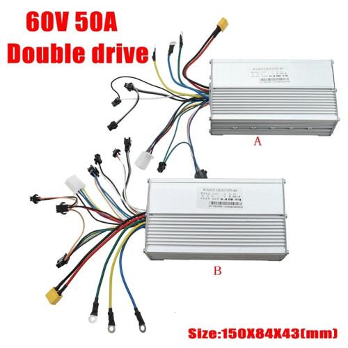 For JP 60V 50A  Brushless Controller Dual Motor for Electric Scooter E Bike Brushless Controller 1