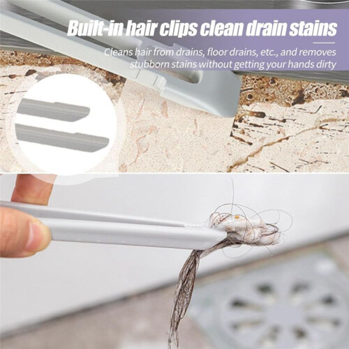 Multifunction Rotating Crevice Cleaning Brush 360Rotating NoDead Corners Hard Bristle Space Brush for Bathroom&KitchenA 1