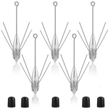 5 Pcs Sputnik Sinker Fishing Equipment Long Tail Fishing Weights Lead Saltwater Surf Casting Sinkers, 4.0 Ounces
