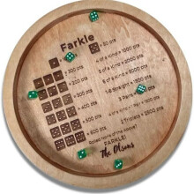 Wooden Dice Tray for Farkle Classic Dice Game, Farkle Dice Tray, Farkle Classic Dice Game, Dice Tray 30cm