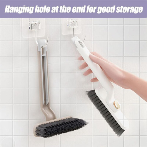 Multifunction Rotating Crevice Cleaning Brush 360Rotating NoDead Corners Hard Bristle Space Brush for Bathroom&KitchenA 2