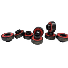 FREESPORT 608 Rodamientos de CeráMica Negros HíBridos para Patineta en LíNea o Patineta Longboard (Paquete de 8)