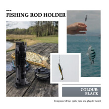 Soporte para CañA de Pescar, Balsa, Accesorios para Barril de Pesca, Dispositivo de InsercióN Vertical para MEIHO Caja Aparejos de Pesca, Negro