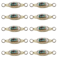 10 Pcs LED Fishing Lures Fishing Spoons Underwater Flasher Bass Halibut Flasher Trolling Deep Drop Fishing Light