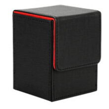 Card Case Deck Box Sleeved Cards Deck Game Box for Yugioh  Binders: 100+, Black Red