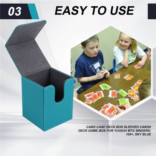 Card Case Deck Box Sleeved Cards Deck Game Box for Yugioh  Binders: 100+, Sky