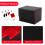 Card Box Side-Loading Card Box Deck Case for  Yugioh Card Binder Holder 100+,Black Red 4