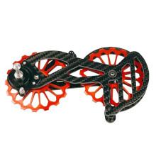 DéRailleur ArrièRe de VéLo de Route pour DéRailleur de Poulie  Red10S 11S/RivaL 10S 11S/Force 10S 11S 17T, Rouge