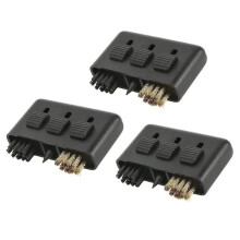 3 Pcs 3 Holes Brush Retraction Design 3 in 1 Slot Cleaning Brush Cleaning Tool Retractable Club Cleaner