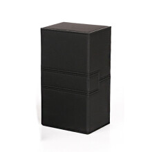 Ultra 200+ Karten Deck Box PU Leder Brett Spiele Karten Deck Etui für Magicalal die Karten MGT/Pkm/Sammeln Spiele,Schwarz